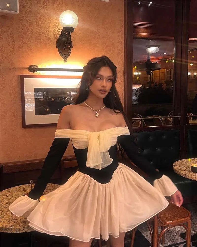 Fairytale - Mini Black and White Dress